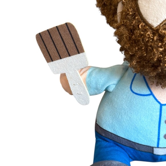 Licensed Bob Ross Character Plush Figure Doll Happy Little Painting Chill 13 In - Picture 3 of 12